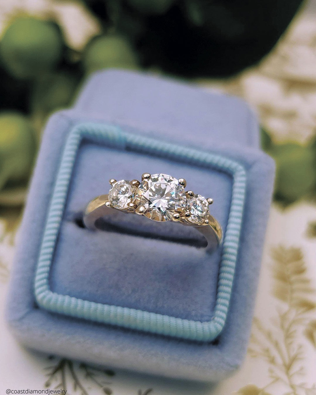 Stone Rose Gold Engagement Rings
