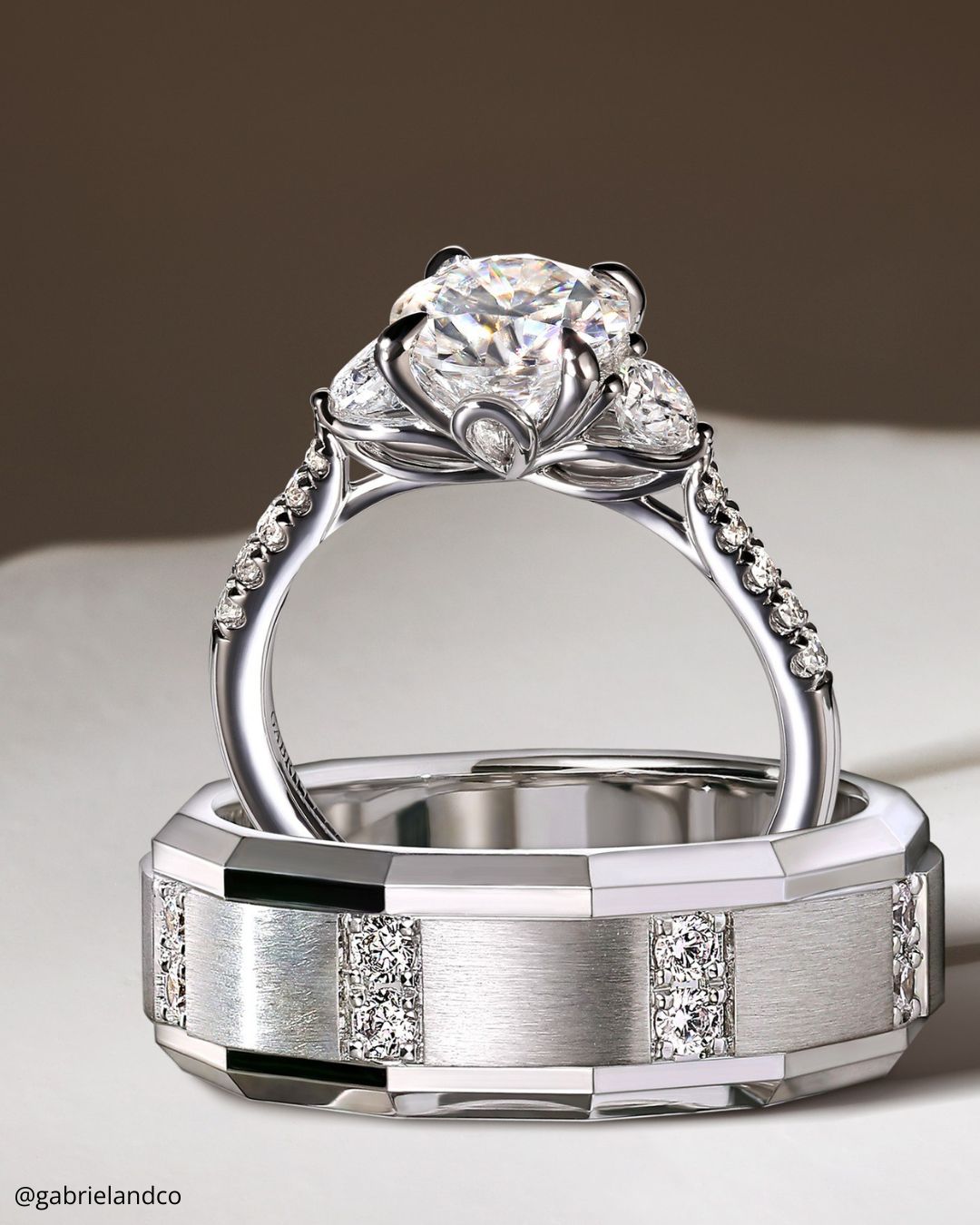Stone White Gold Engagement Rings