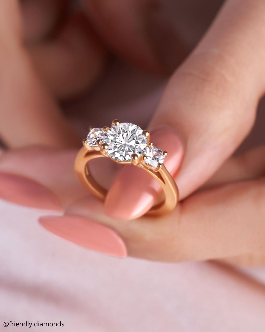 Stone Yellow Gold Engagement Rings
