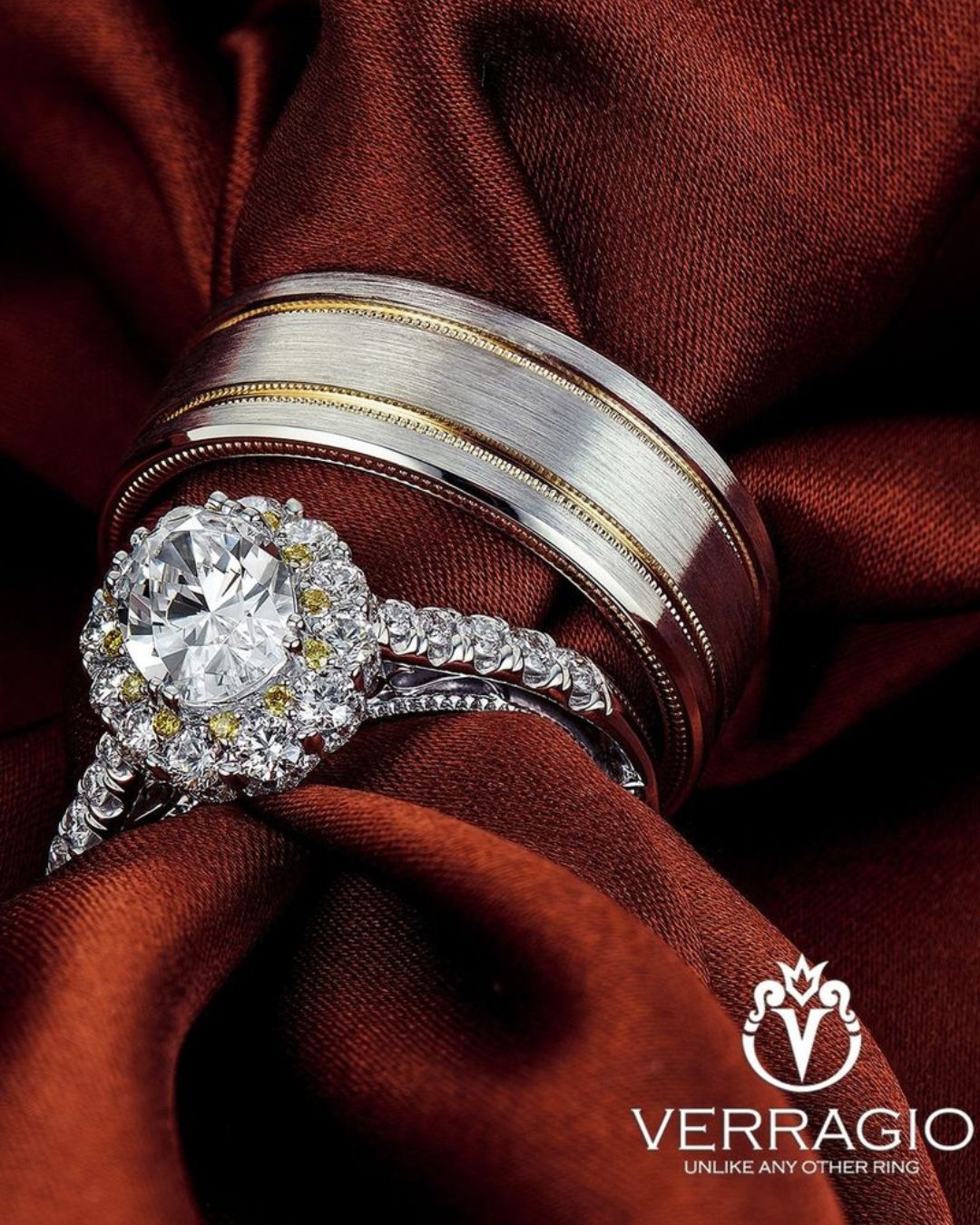 Art-Deco Wedding Rings