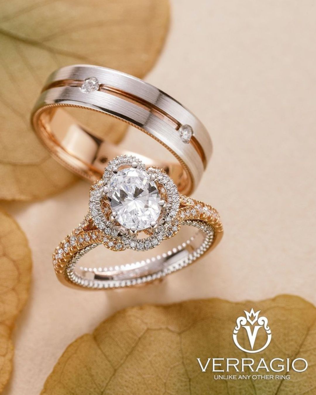 Art-Deco Wedding Rings