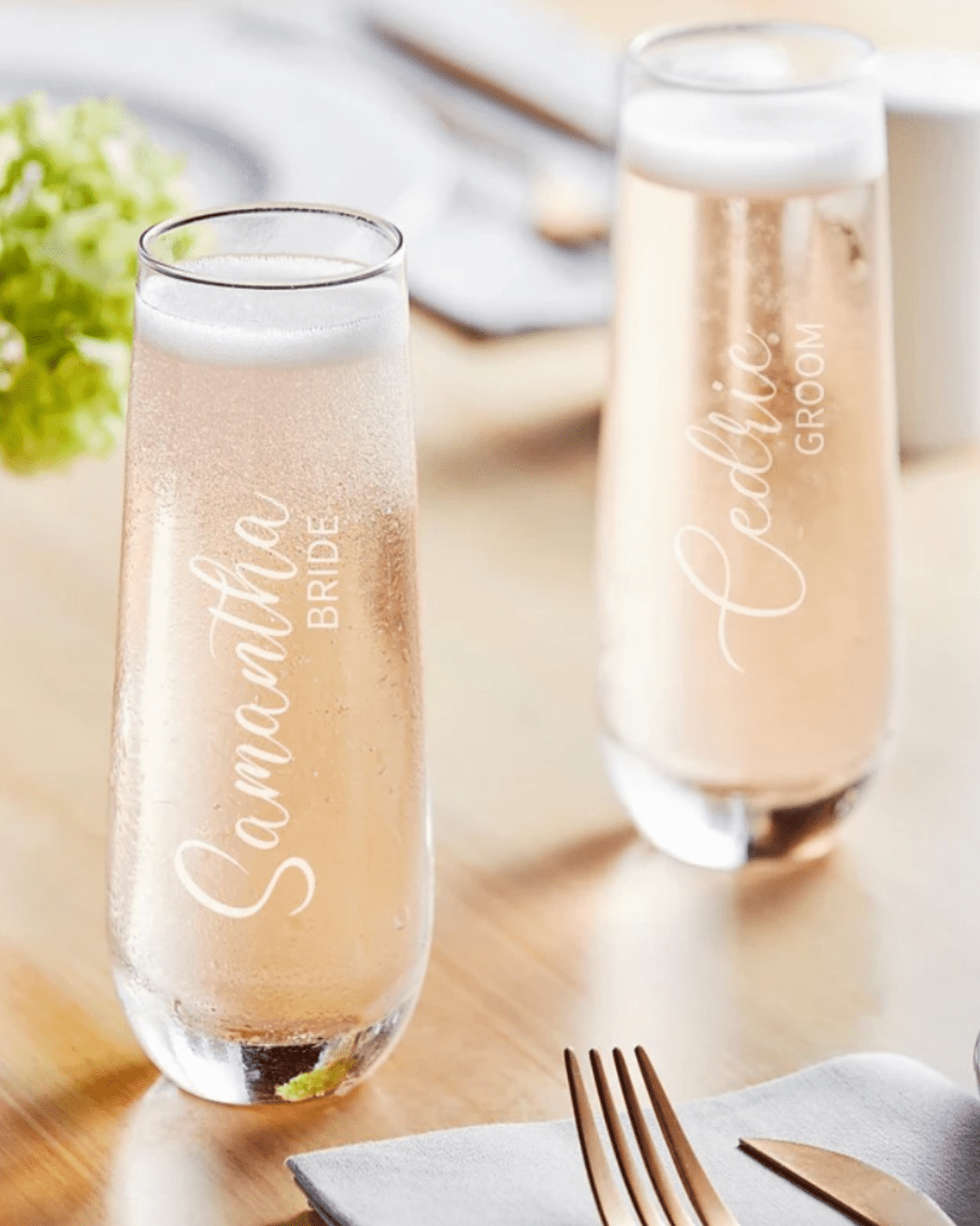 Beautiful Wedding Wine Glasses
