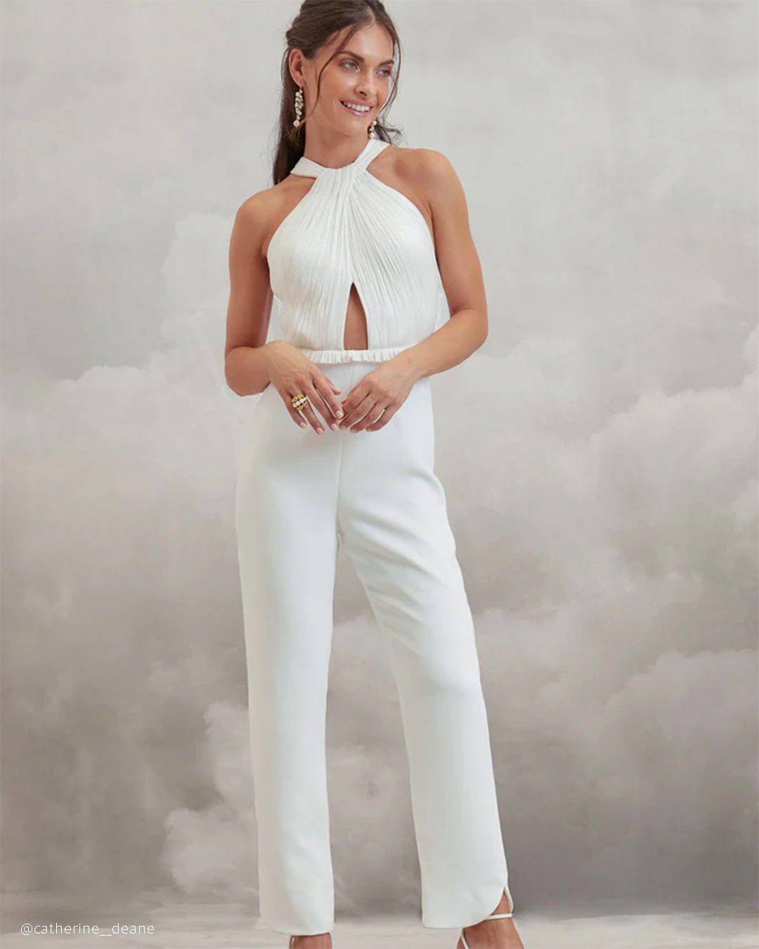 Simple Wedding Pantsuits For Bride