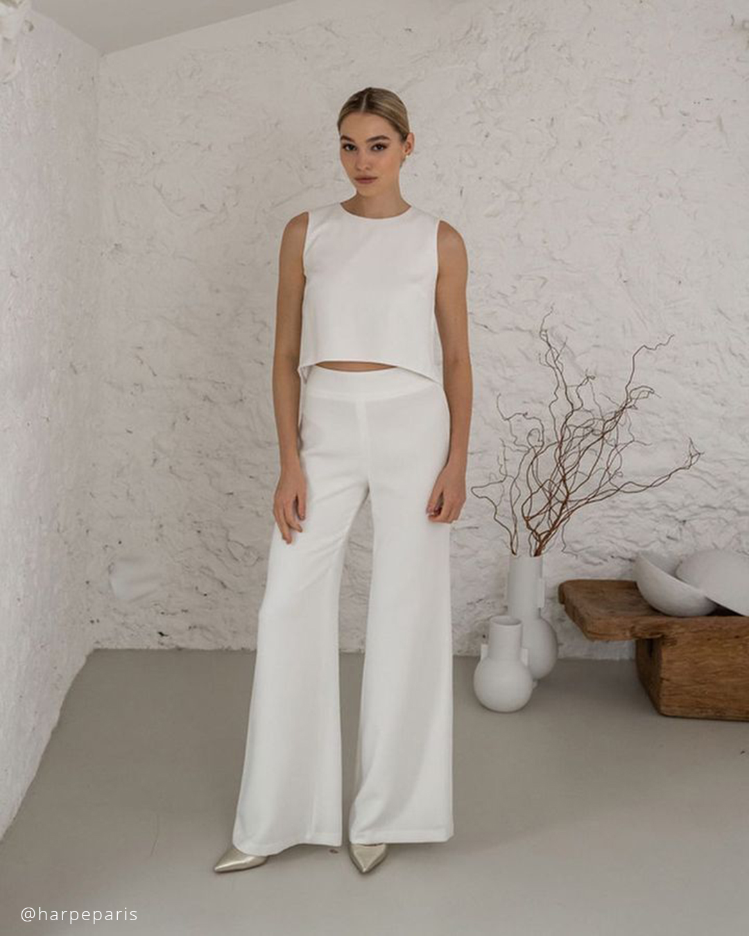 Simple Wedding Pantsuits For Bride