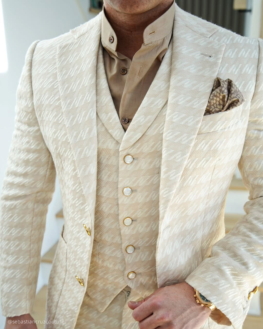 Textured Fabrics In Wedding Groom Suits