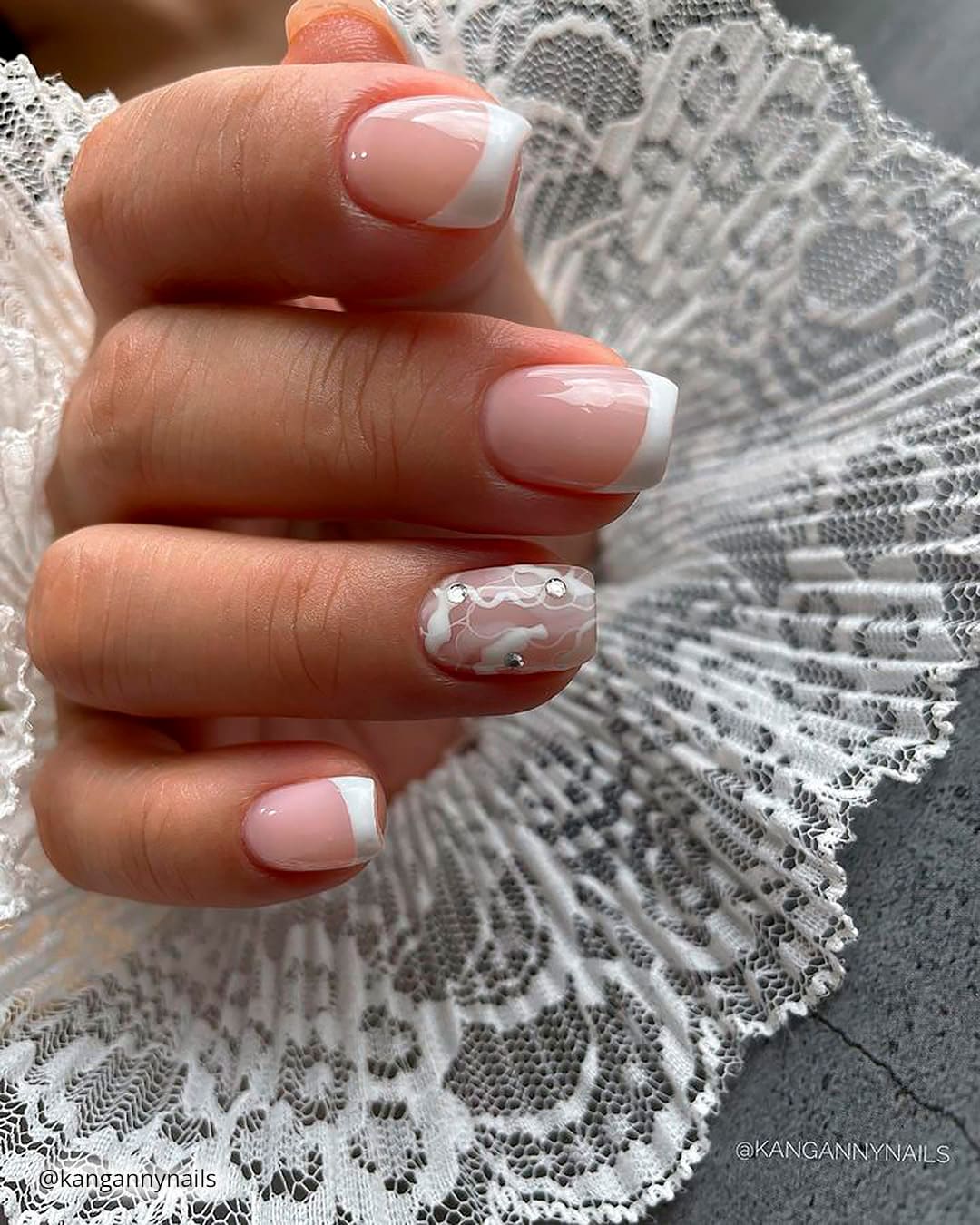 Pearls Nail Ideas French Tip