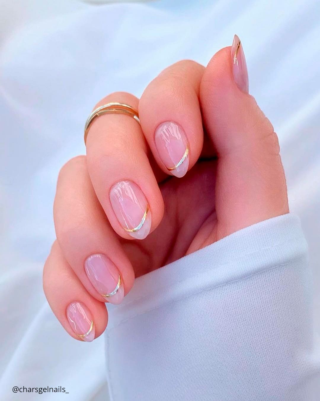 Short French Wedding Nails