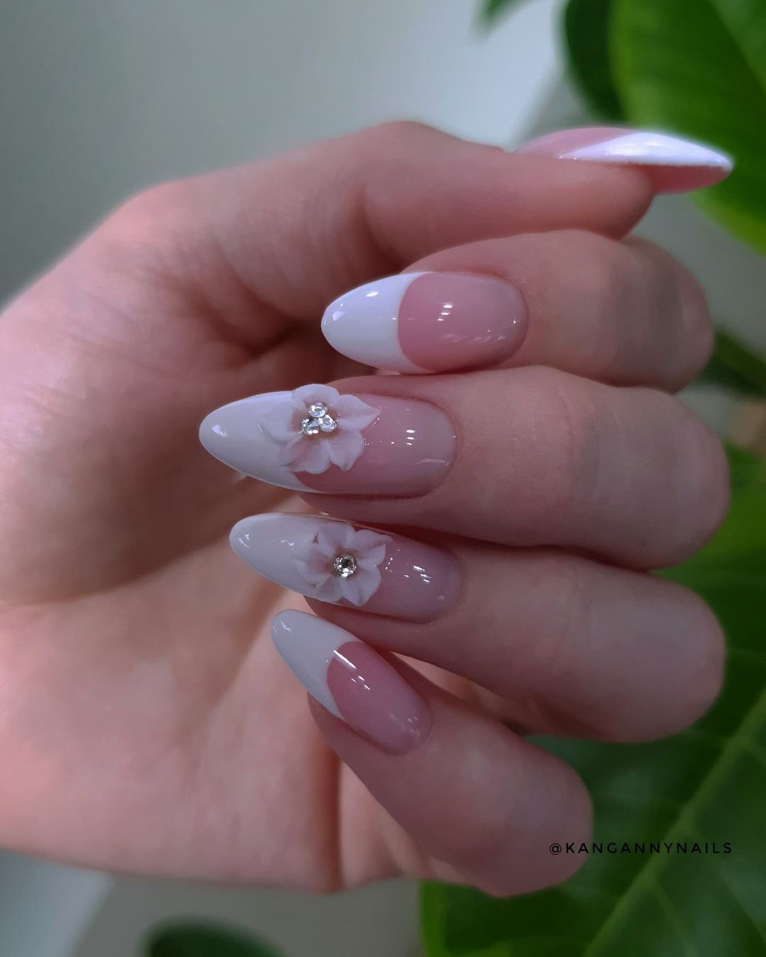 Elegant Wedding Day Nails