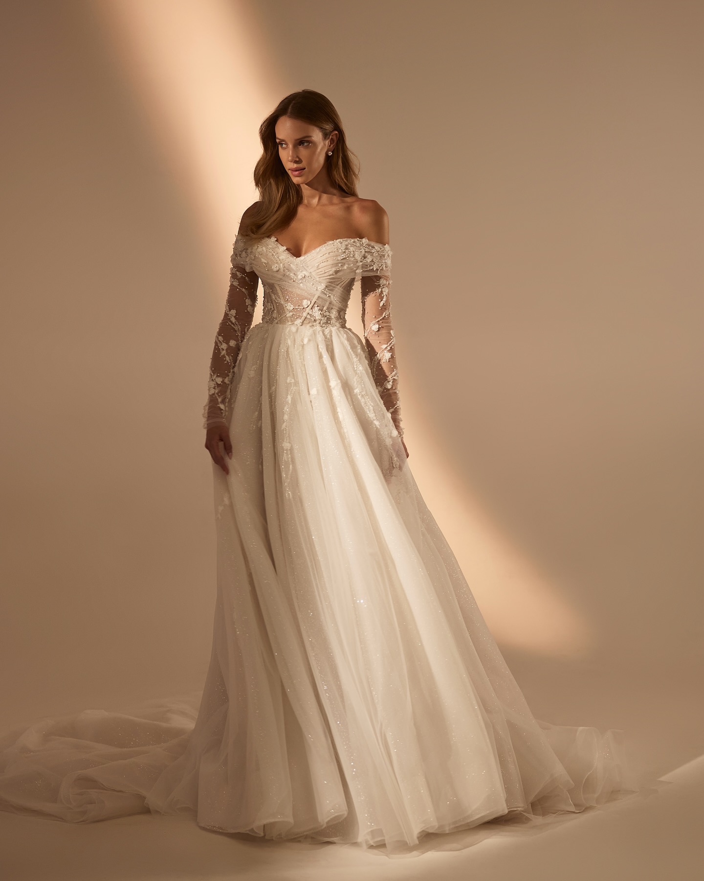 strapless wedding dresses a line with sleeves off the shoulder luce sposa