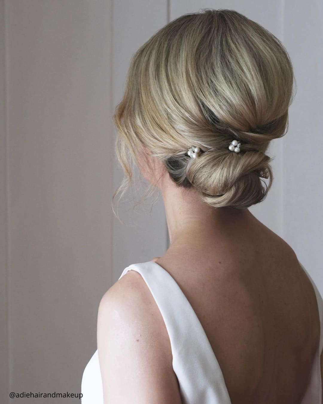Low Messy Wedding Bun
