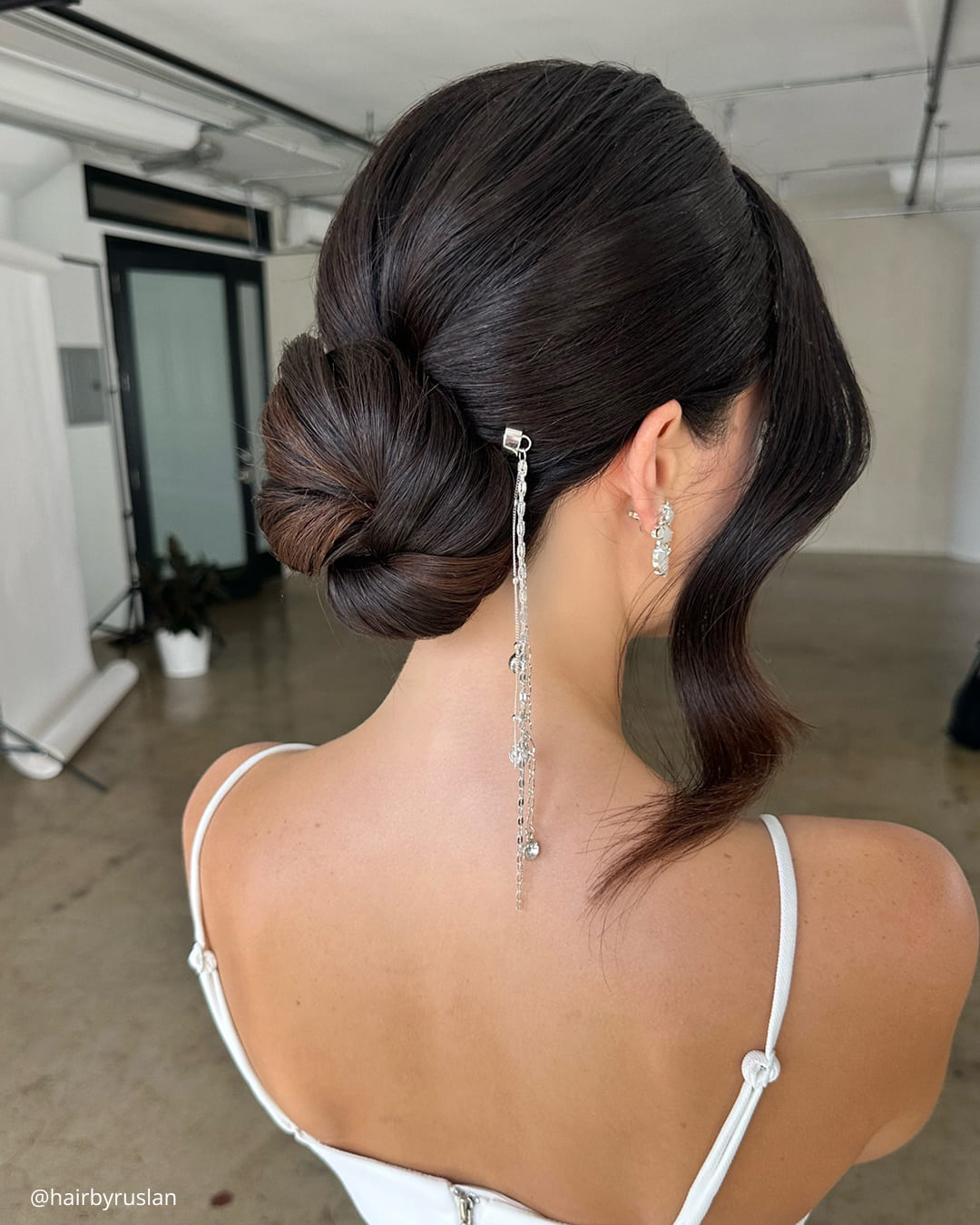 Sleek Modern Low Bun