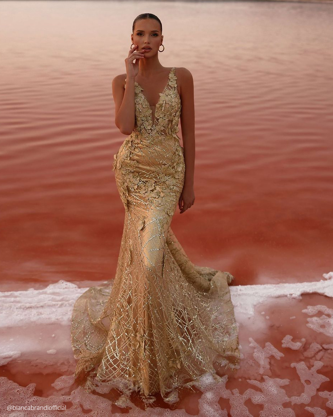 Sparkle Wedding Dresses Gold