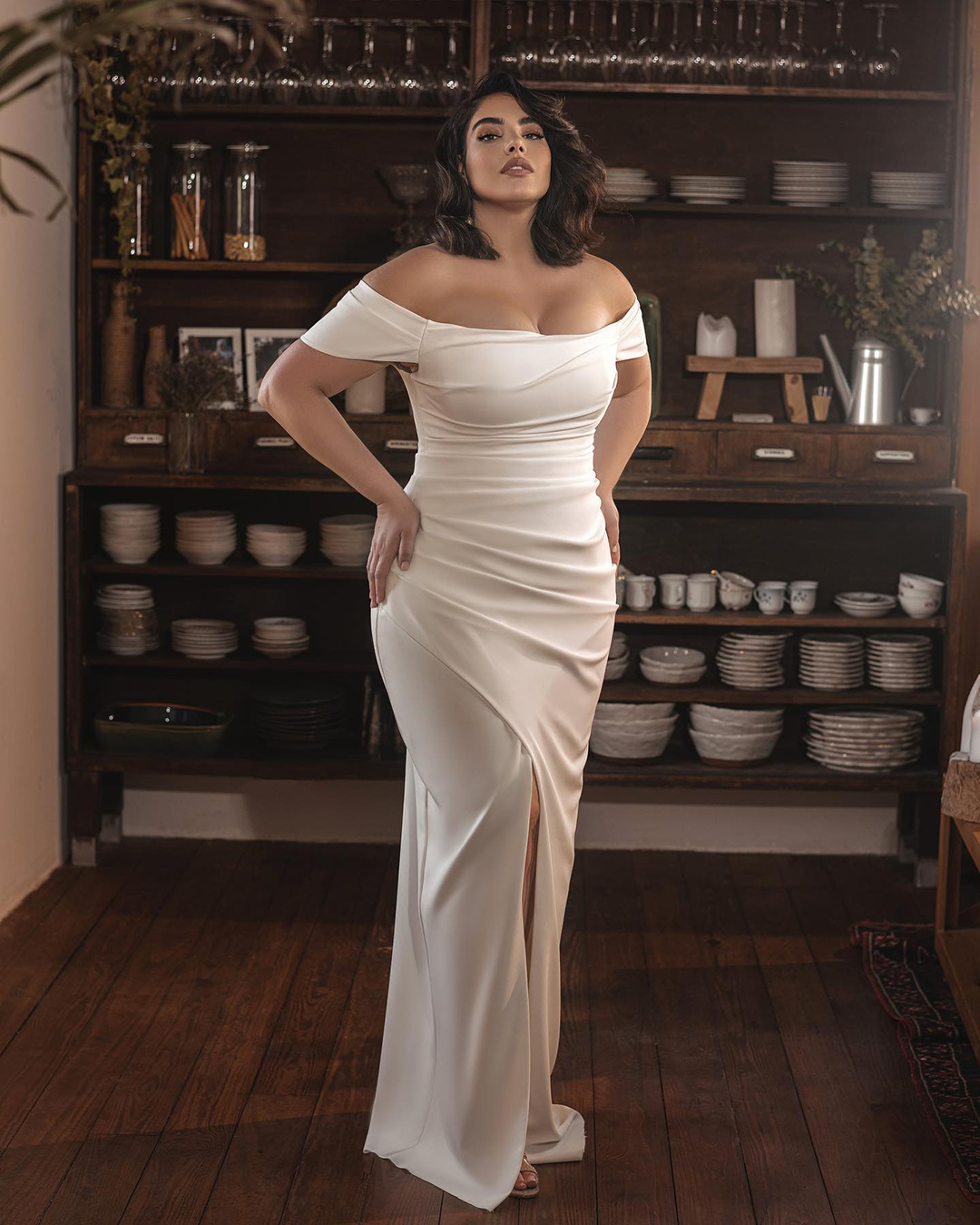 A line Wedding Dresses Plus Size