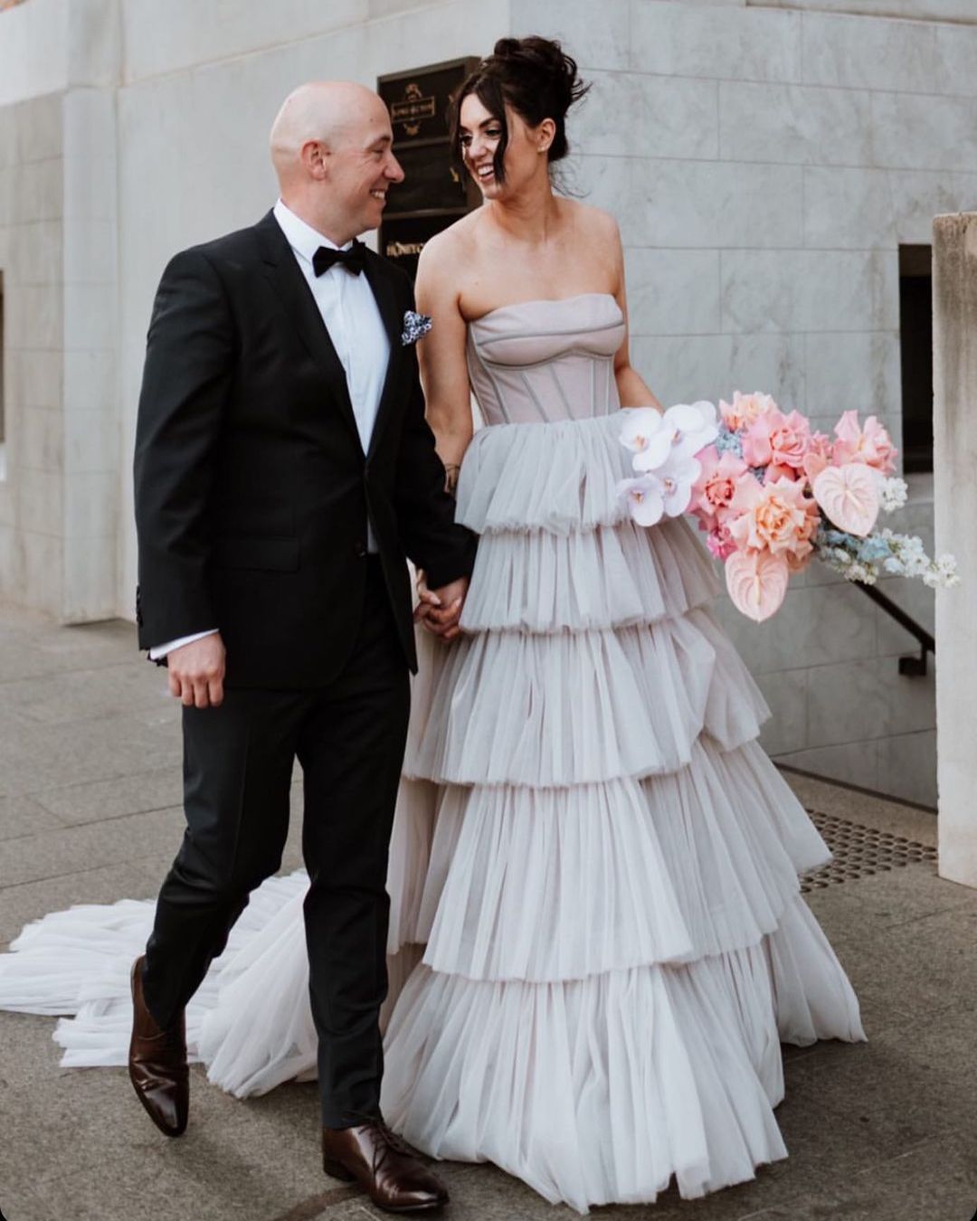 Asymmetrical Pink Bouquets