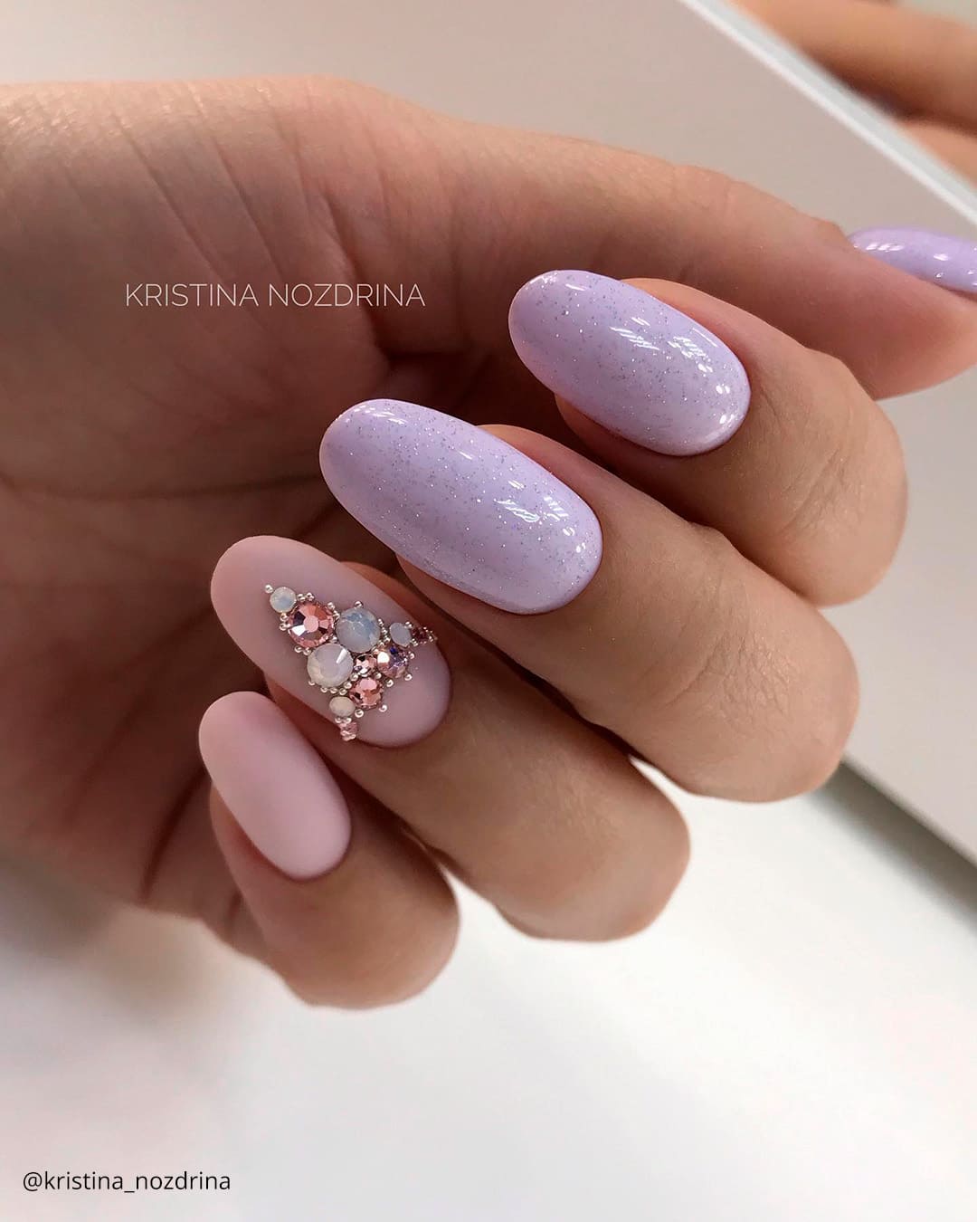 Nude Nails With Gems