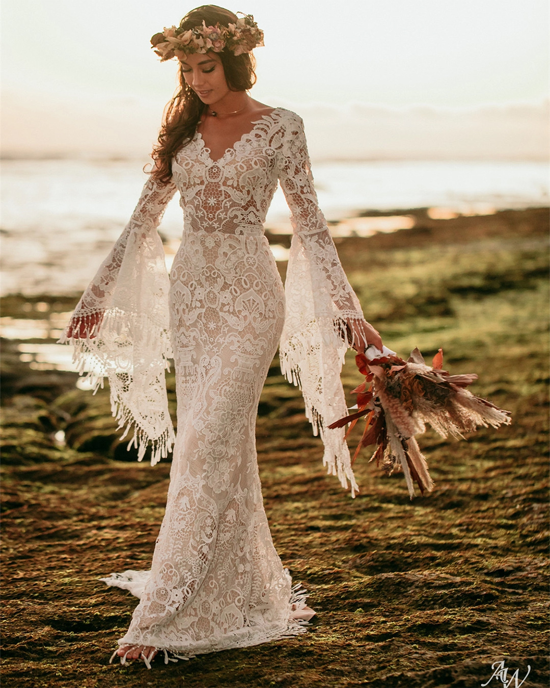 Short Floral Wedding Dresses