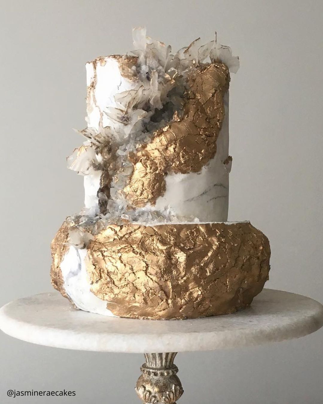 Light Gray Marble Wedding Cakes