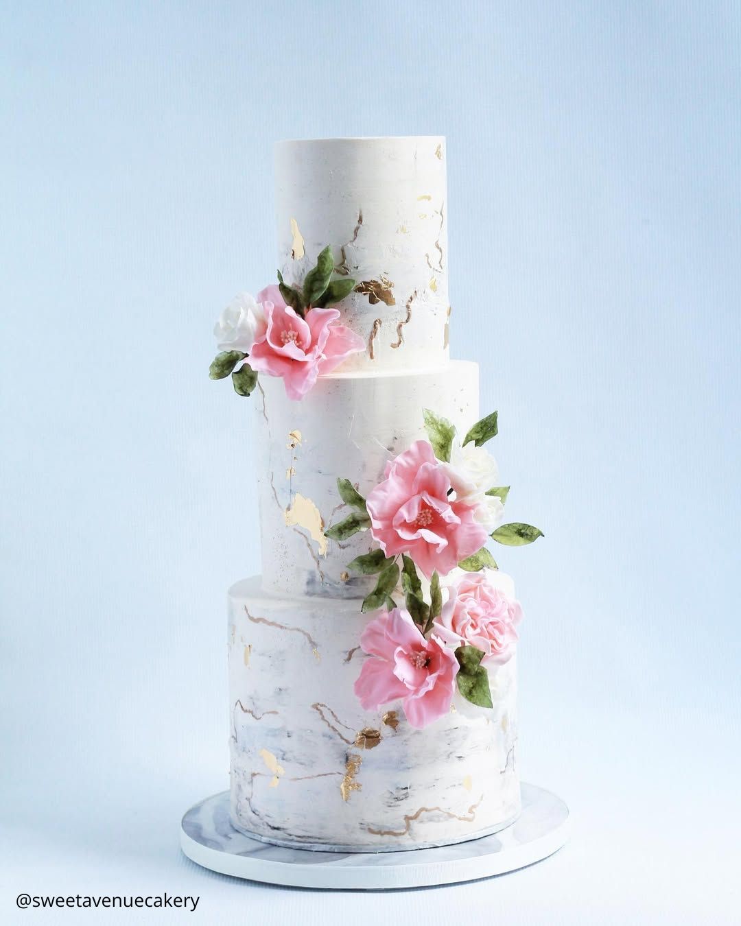 Light Gray Marble Wedding Cakes