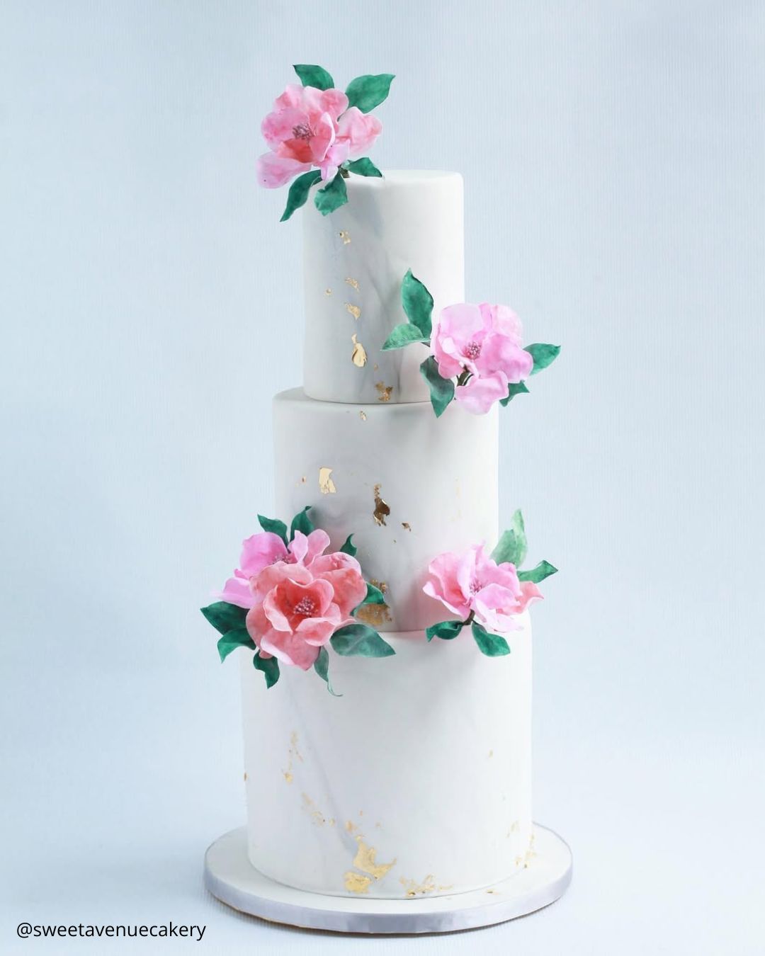 Light Gray Marble Wedding Cakes