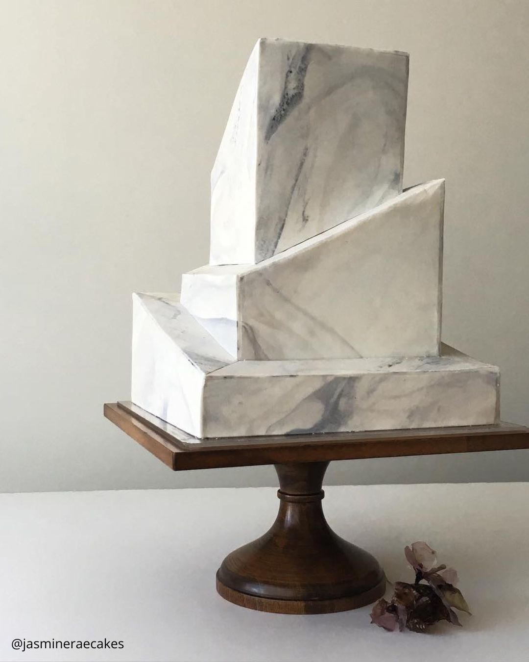 Light Gray Marble Wedding Cakes