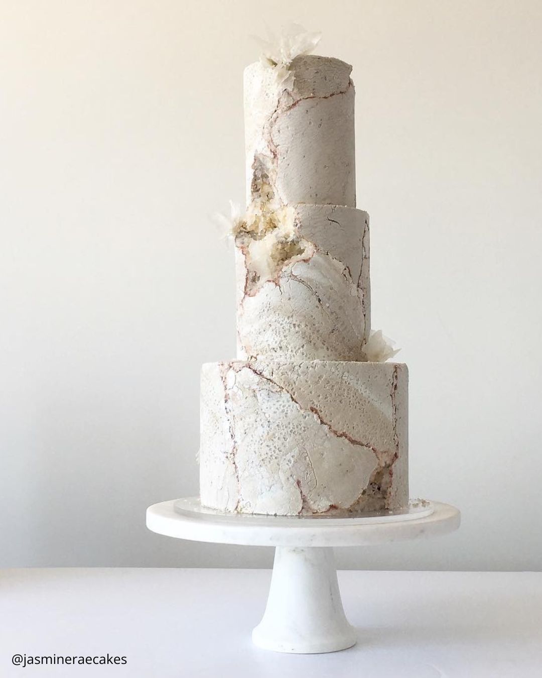 Light Gray Marble Wedding Cakes