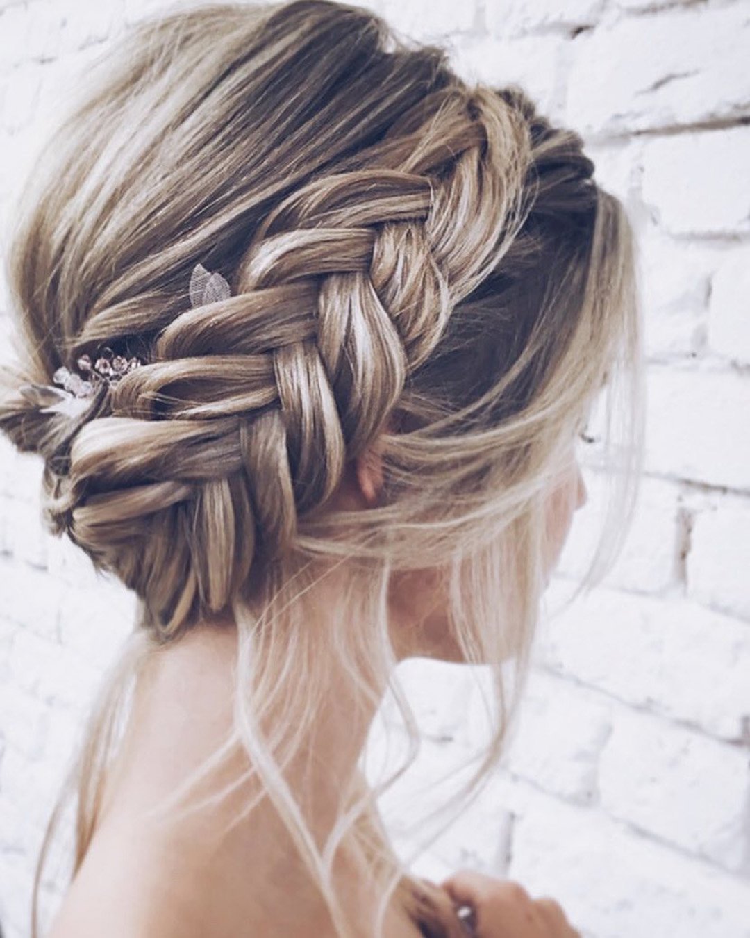 Bridal Updos With Braided Crown
