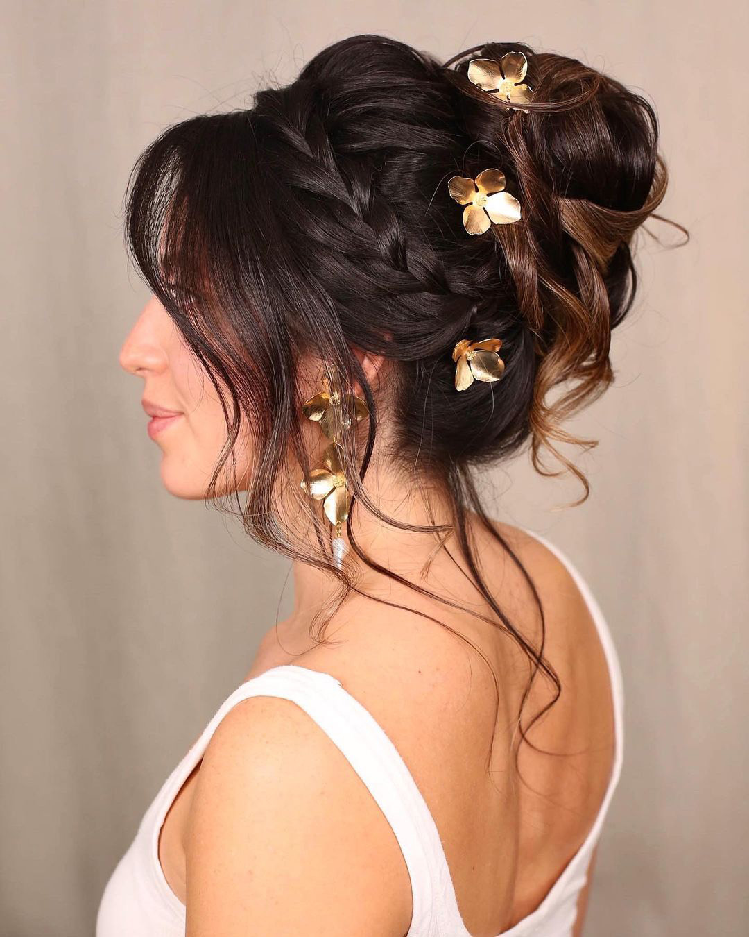 Braid Ideas For Messy Bridal Updo