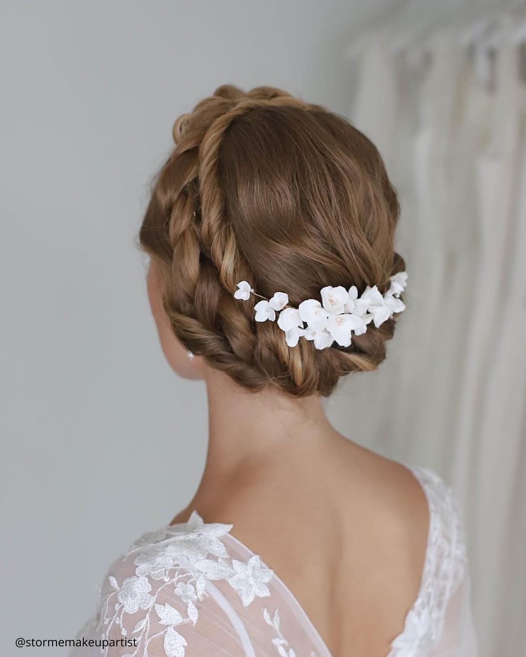 Glam Volume: Crown Braid Into Textured Bun
