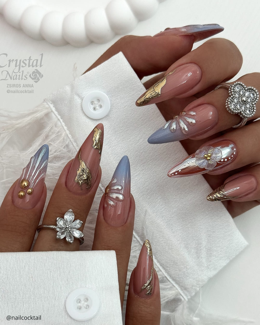 Beach Wedding Nail Inspo