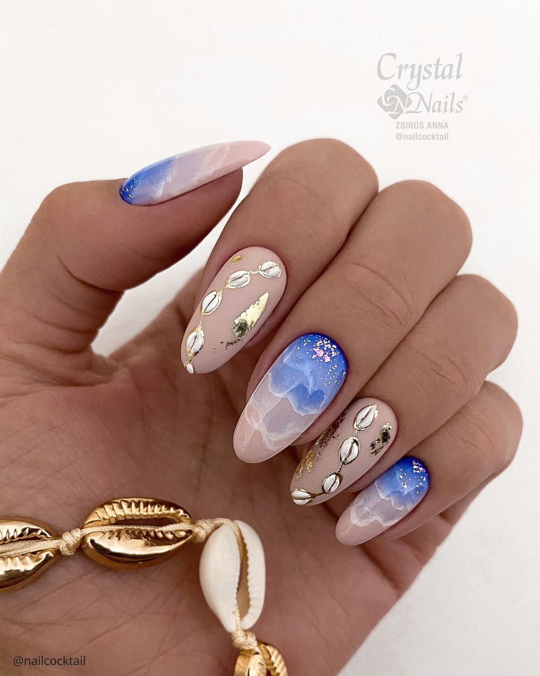 Beach Wedding Nail Inspo