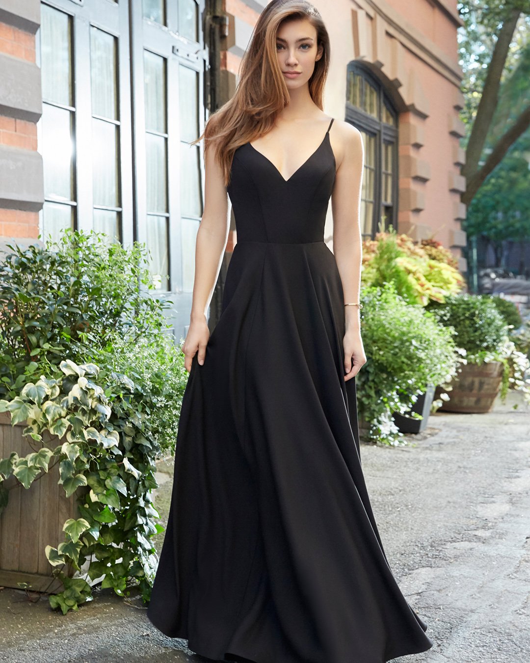 Velvet Bridesmaids Black Dresses