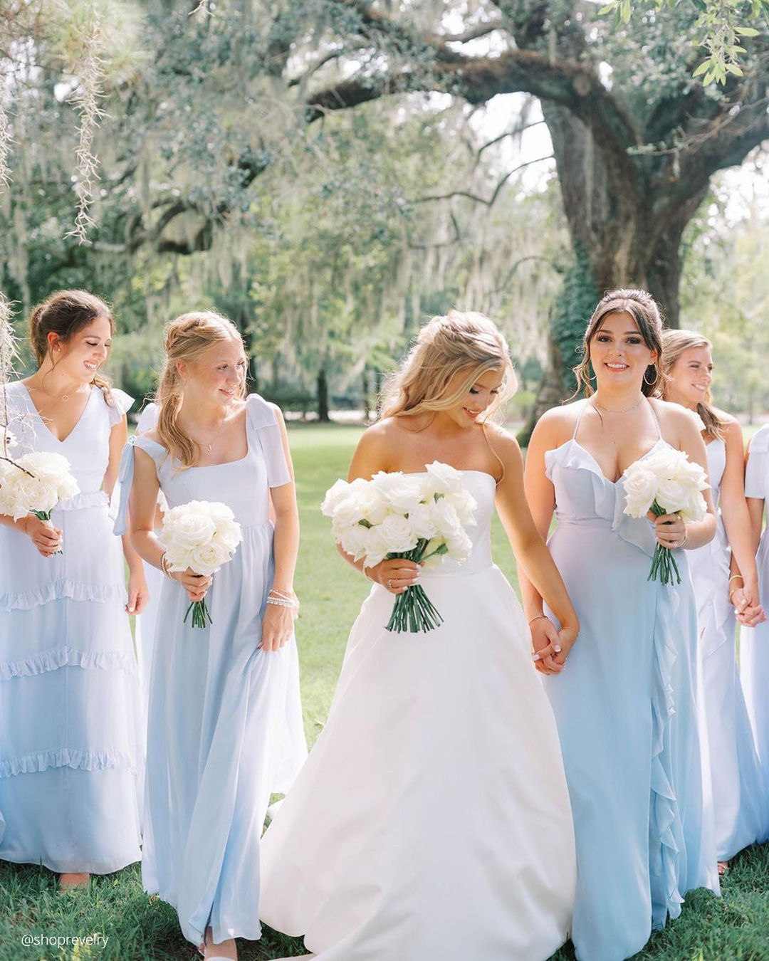 Pale Blue Bridesmaid Dresses