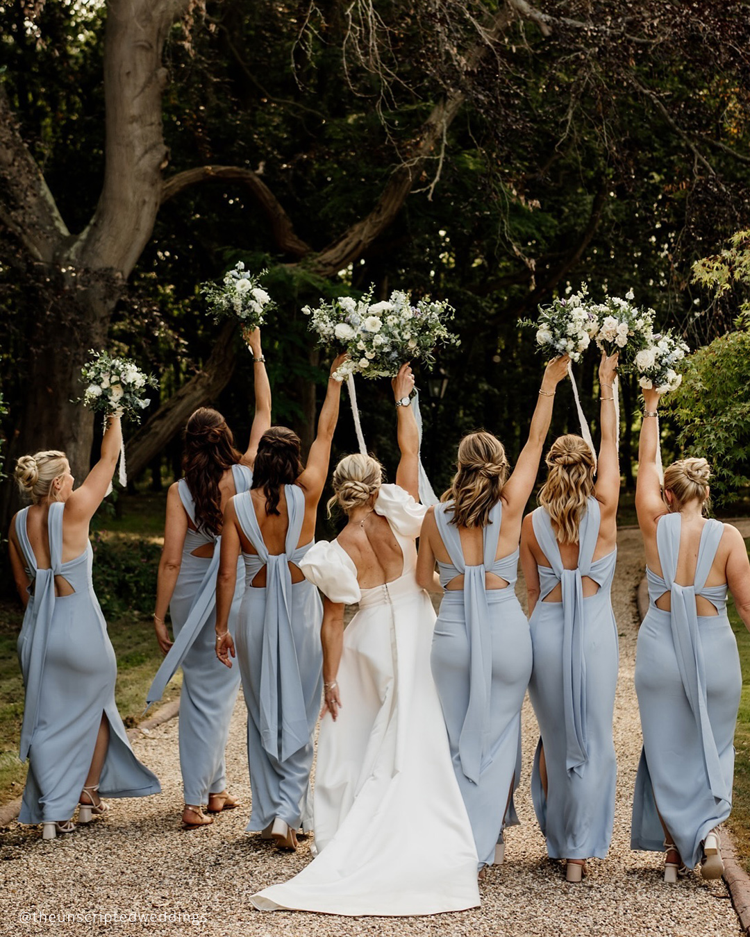 Pastel Blue Bridesmaid Dresses