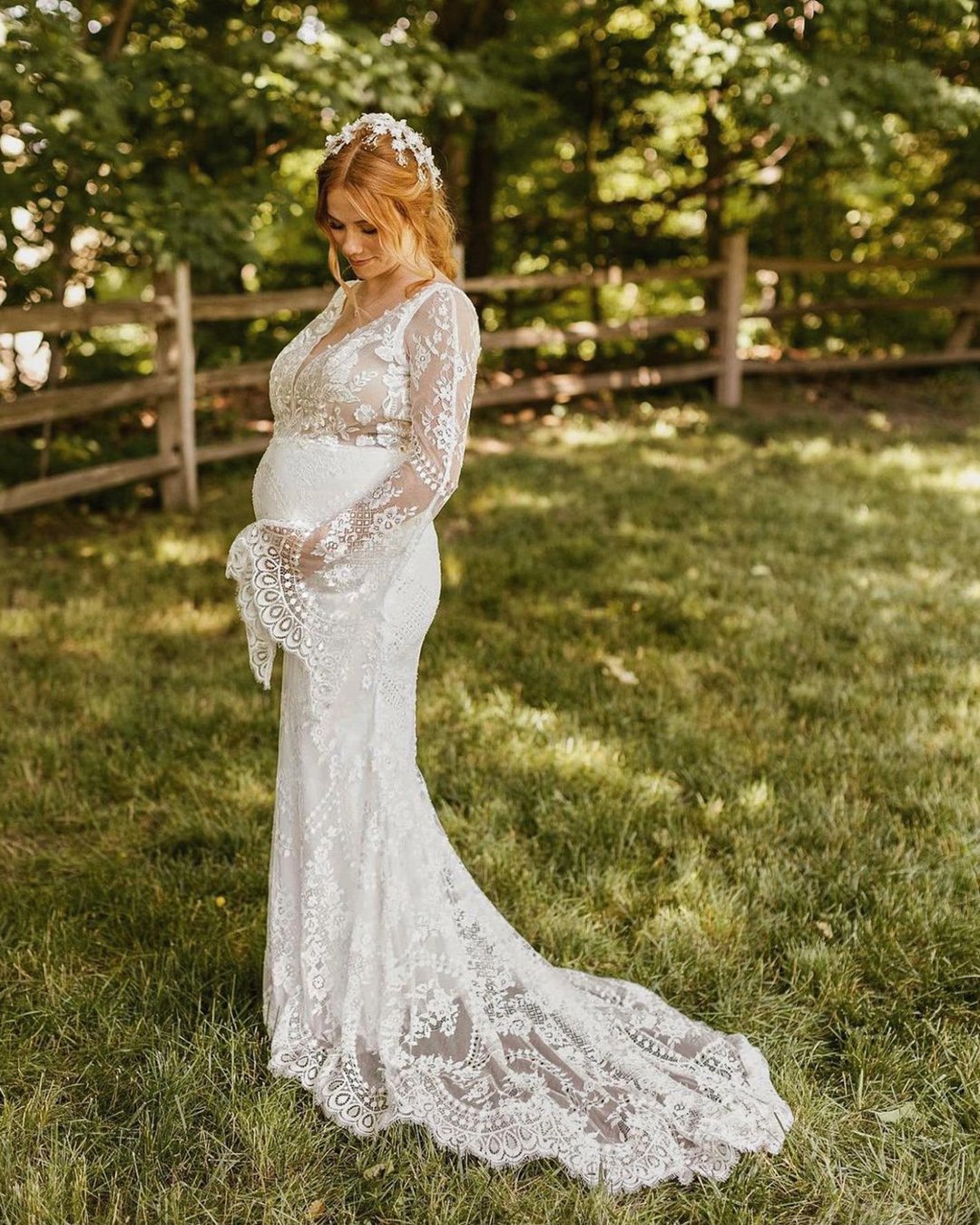 Boho Maternity Wedding Gowns