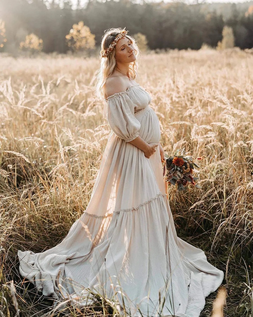 Boho Maternity Wedding Gowns