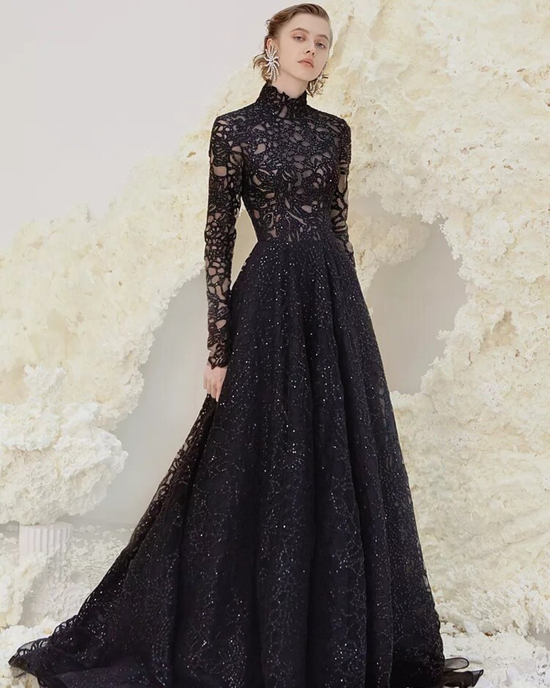 Gothic Mermaid Black Wedding Dresses