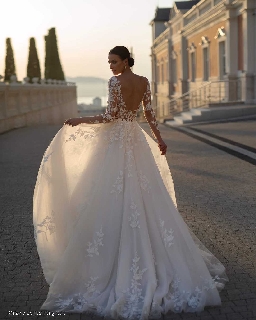 Tattoo Effect Neckline Bridal Gowns
