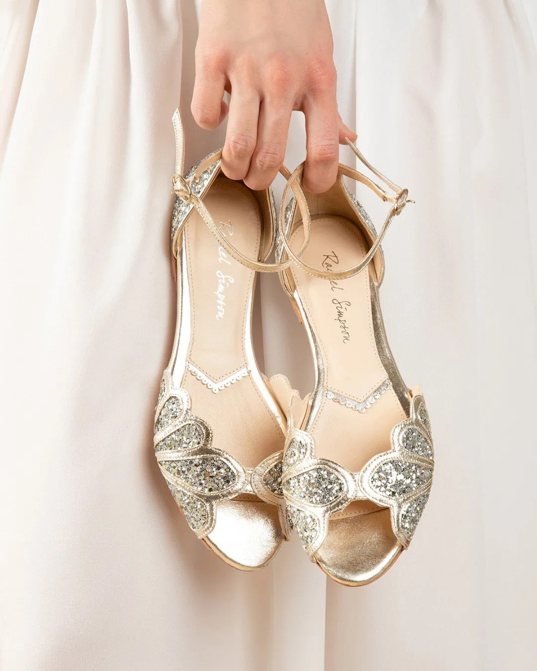 Comfortable Silver Flats For Wedding