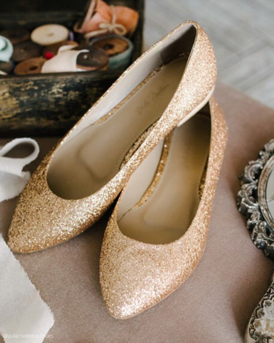 Comfortable Silver Flats For Wedding